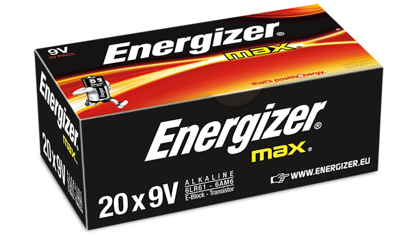 Energizer Energizer MAX Alkaline 9V Battery 9V PP3