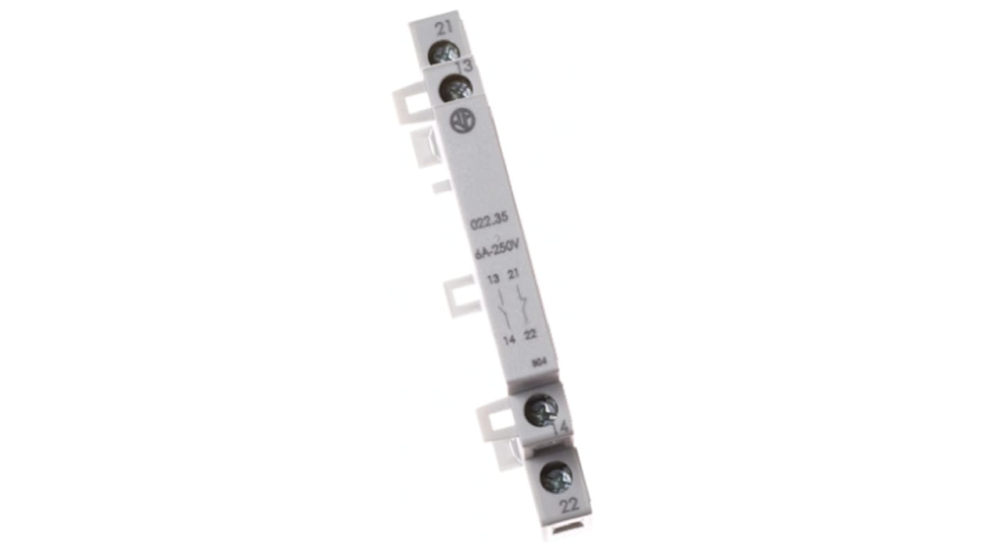 Contatto ausiliario Finder, 2 contatti, 2 N/A, per guida DIN, serie 22