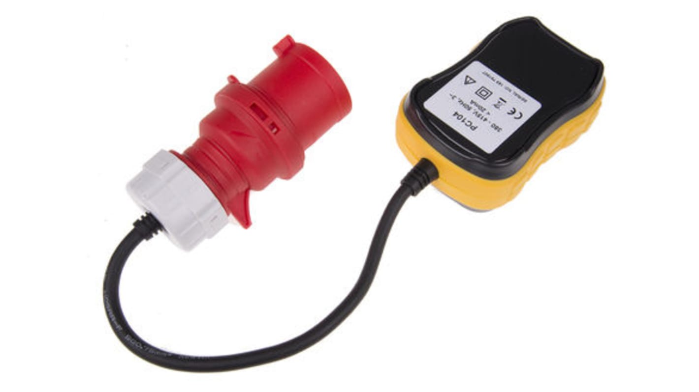 Martindale PC104/63 Steckdosentester 4-Pin, 300V / 63A, CAT III, ISO-kalibriert