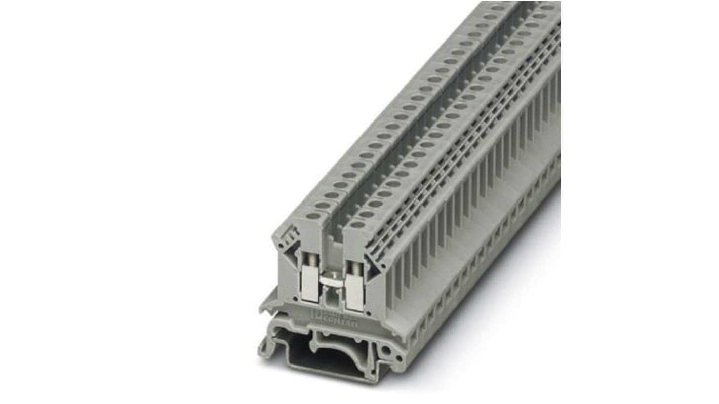 Phoenix Contact UK 2.5 B Series Grey DIN Rail Terminal Block, Single-Level, Screw Termination