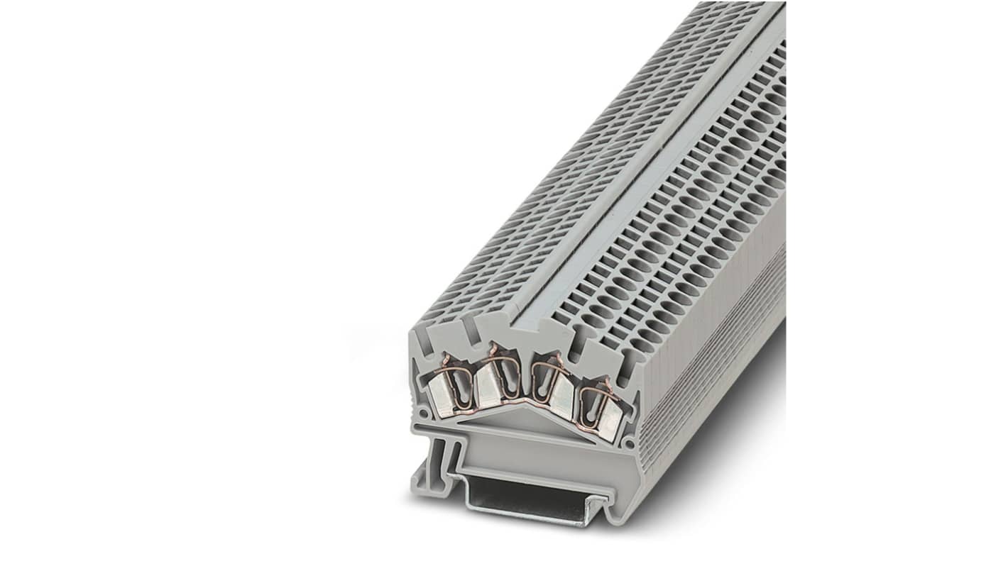 Morsettiera per guida DIN Phoenix Contact, Grigio, livello Singolo, 28A