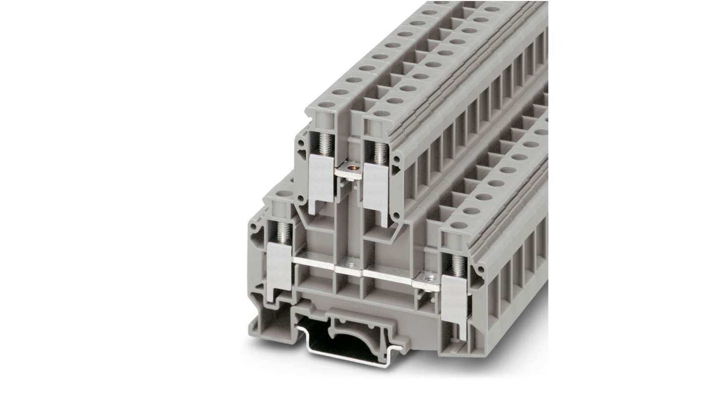 Phoenix Contact 2772077 UKKB 10 Series Grey, Double-Level, Screw Termination
