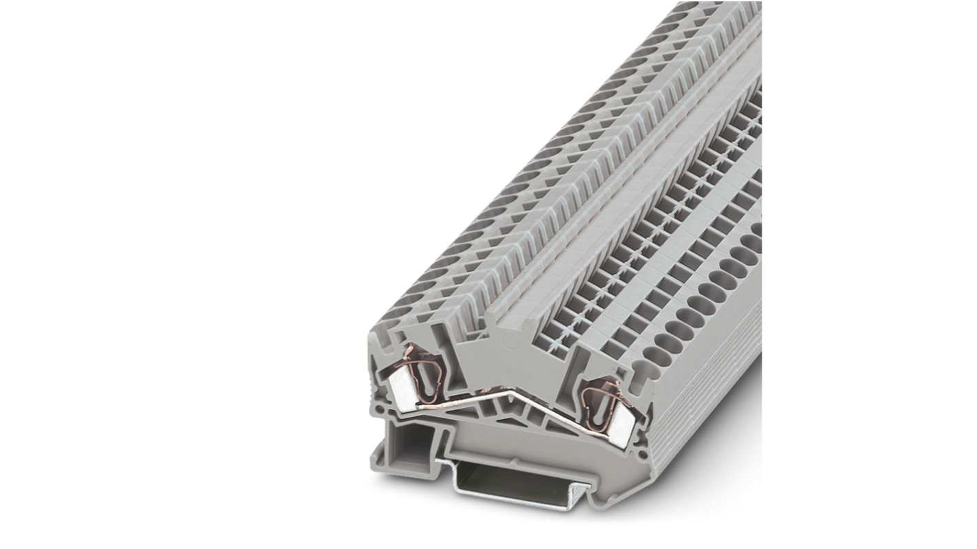 Phoenix Contact 3036424 STS 4 Series Grey, Single-Level, Spring Clamp Termination