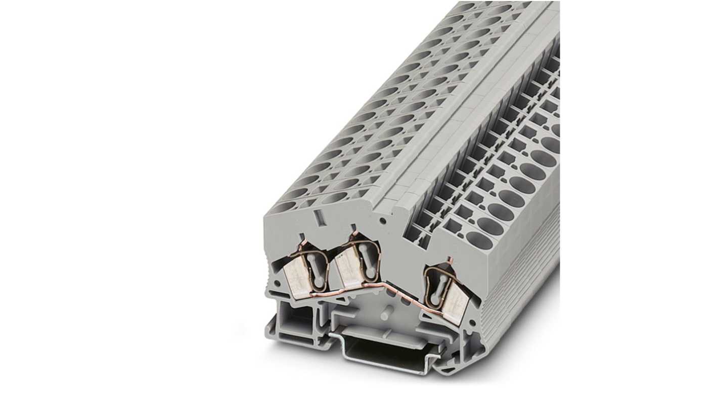 Phoenix Contact 3038150 STS 6-TWIN Series Grey, Single-Level, Spring Clamp Termination