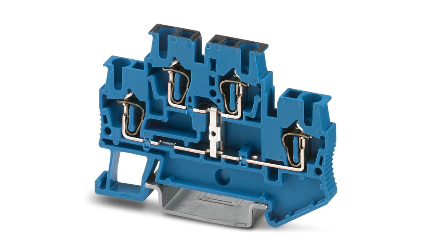 Phoenix Contact 3035108 STTB 2.5-PV BU Series Blue, Double-Level, Spring Clamp Termination