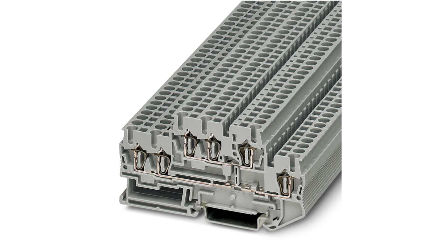 Phoenix Contact 3038516 STTB 2.5-TWIN Series Grey, Double-Level, Spring Clamp Termination