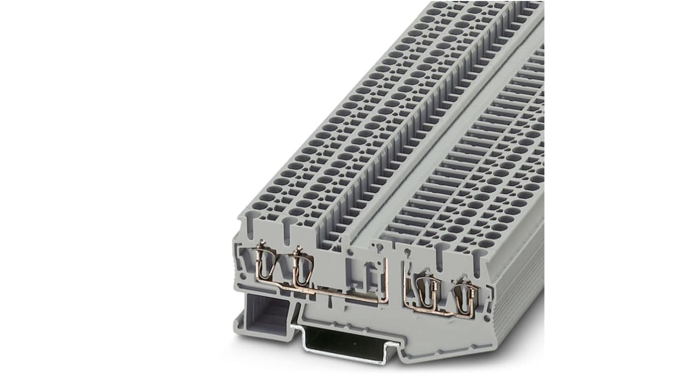 Phoenix Contact 3038451 ST 2.5-QUATTRO-TG Series Grey, Single-Level, Spring Clamp Termination