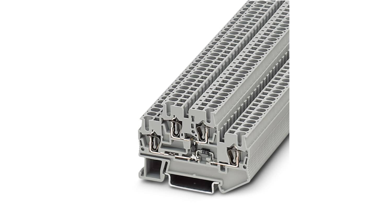Phoenix Contact 3031584 STTB 2.5-2DIO/O-UL/UR-UL Series Grey, Double-Level, Spring Clamp Termination