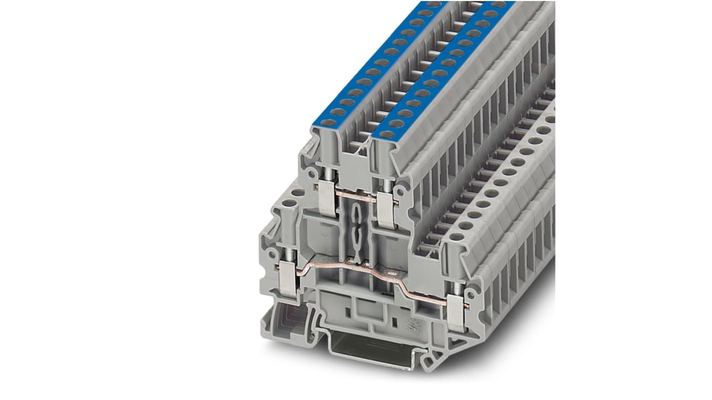 Morsettiera passante Phoenix Contact, Grigio, livello Doppio, 24A