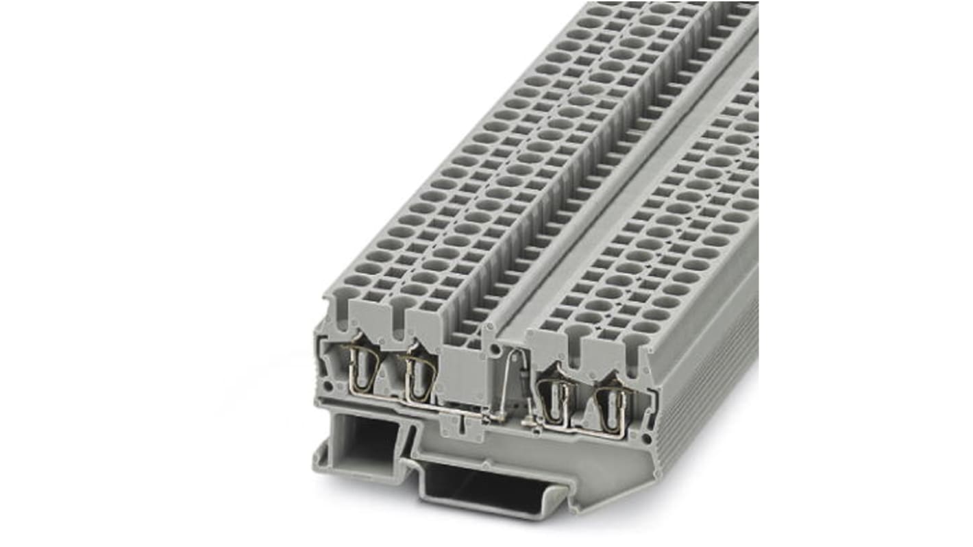 Phoenix Contact 3036534 ST 2.5-QUATTRO-DIO/R-L Series Grey, Single-Level, Spring Clamp Termination