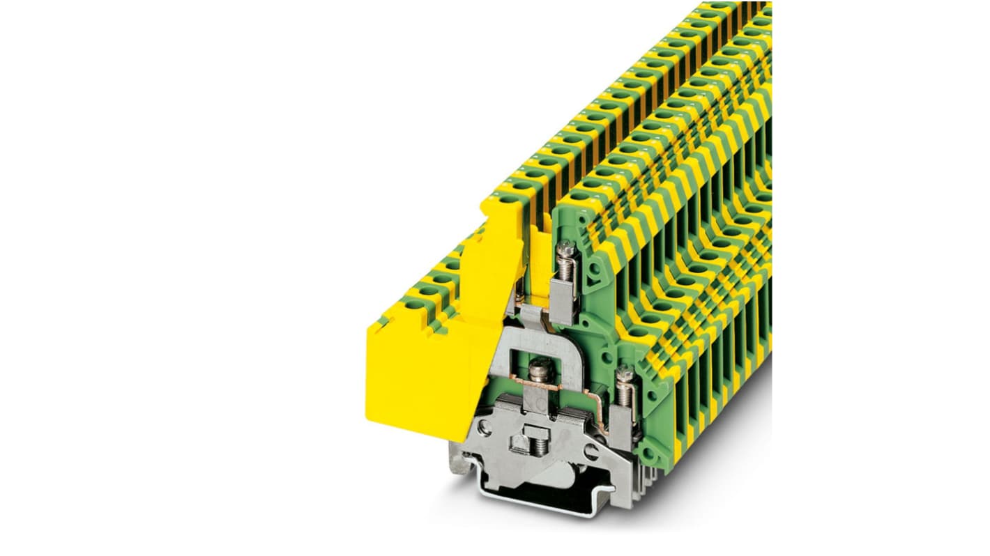 Phoenix Contact 3007123 UKKB 5-PE Series Green/Yellow, Double-Level, Screw Termination