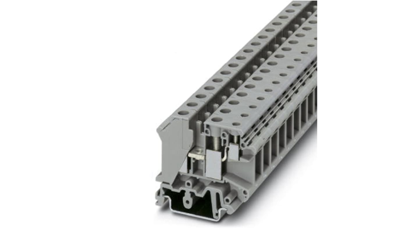 Phoenix Contact 3001381 UK 10-PLUS Series Grey, Double-Level, Screw Termination