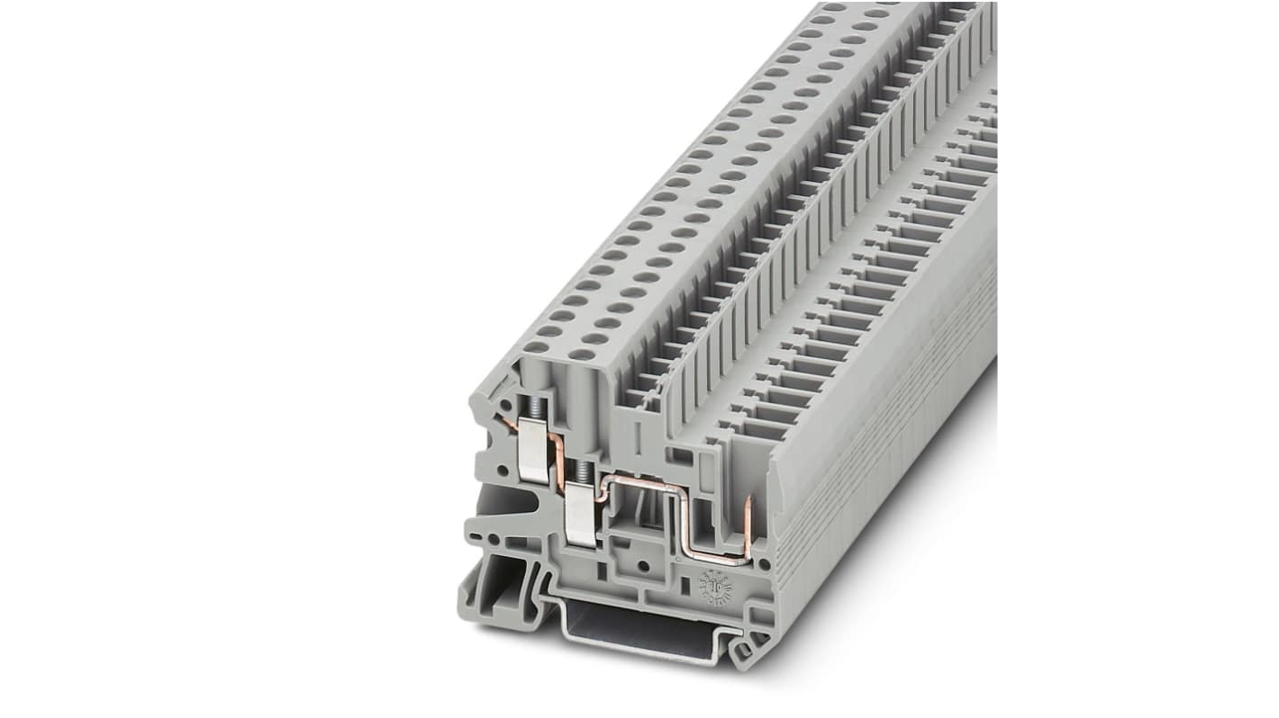 Phoenix Contact 3060267 UT 4-TWIN/ 1P Series Grey, Single-Level, Screw Termination
