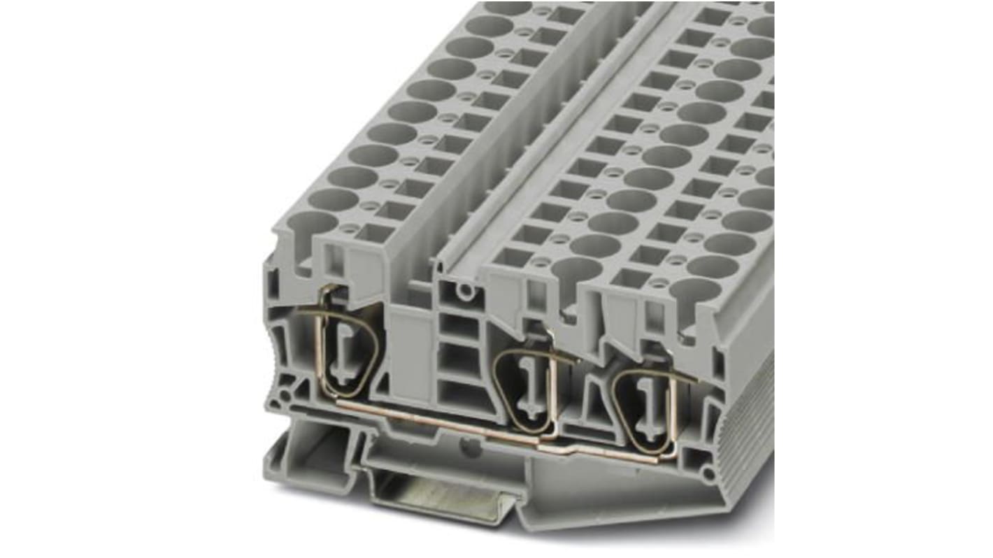 Phoenix Contact 3035288 ST 10-TWIN Series Grey, Single-Level, Spring Clamp Termination