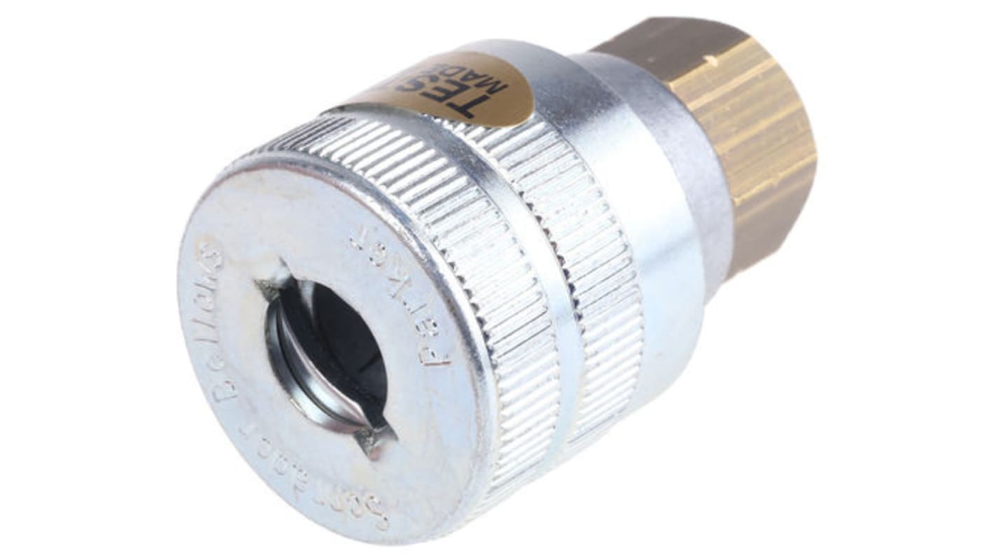 Parker Aluminium Male Pneumatic Quick Connect Coupling, R 1/4 Male Threaded