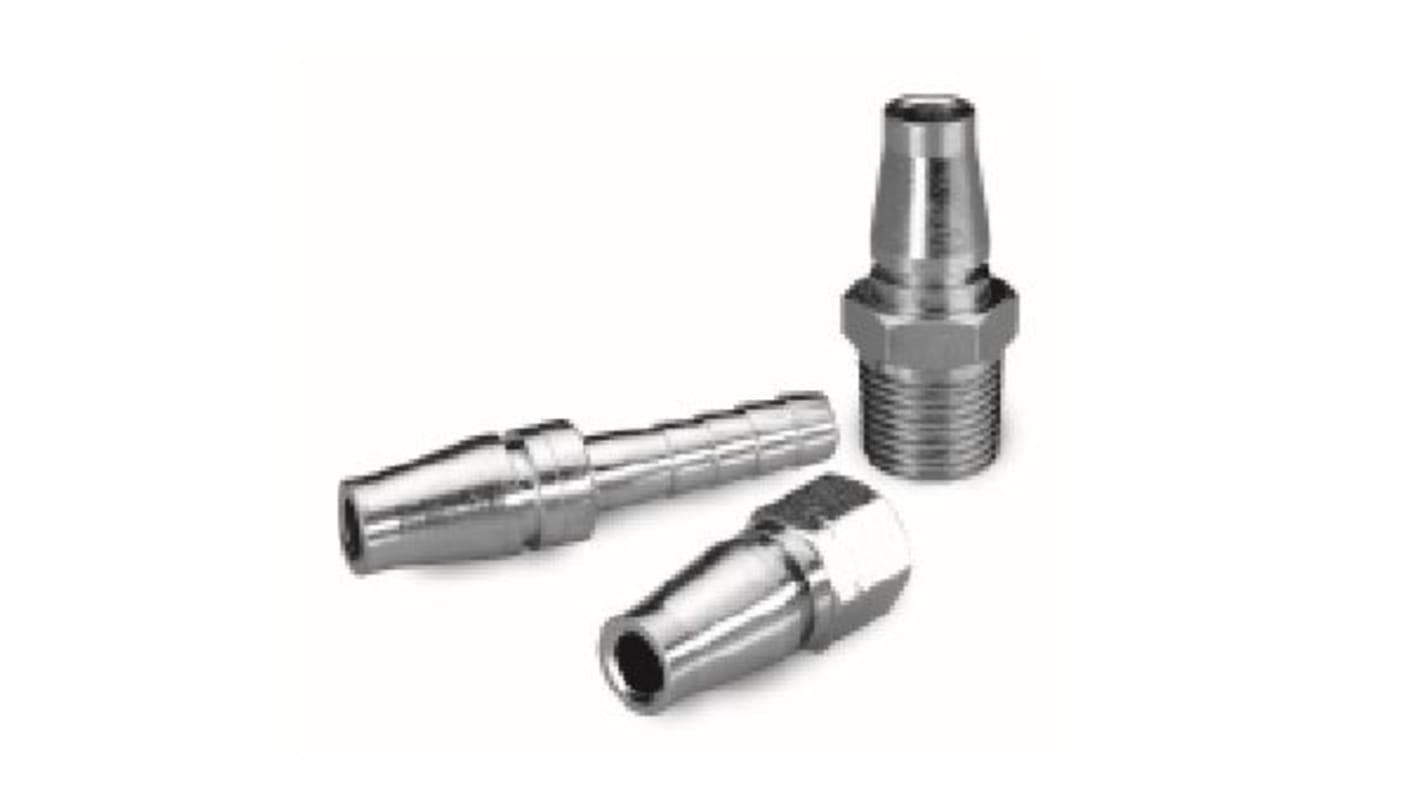 Parker Steel Male Pneumatic Quick Connect Coupling, R 3/8 Male Threaded