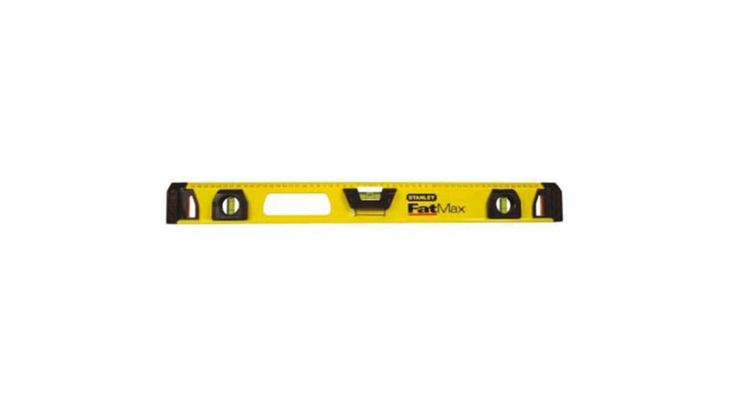 Stanley I-Beam 气泡水平仪, 0.5 mm/m精度, 3个玻璃管, 铝框架
