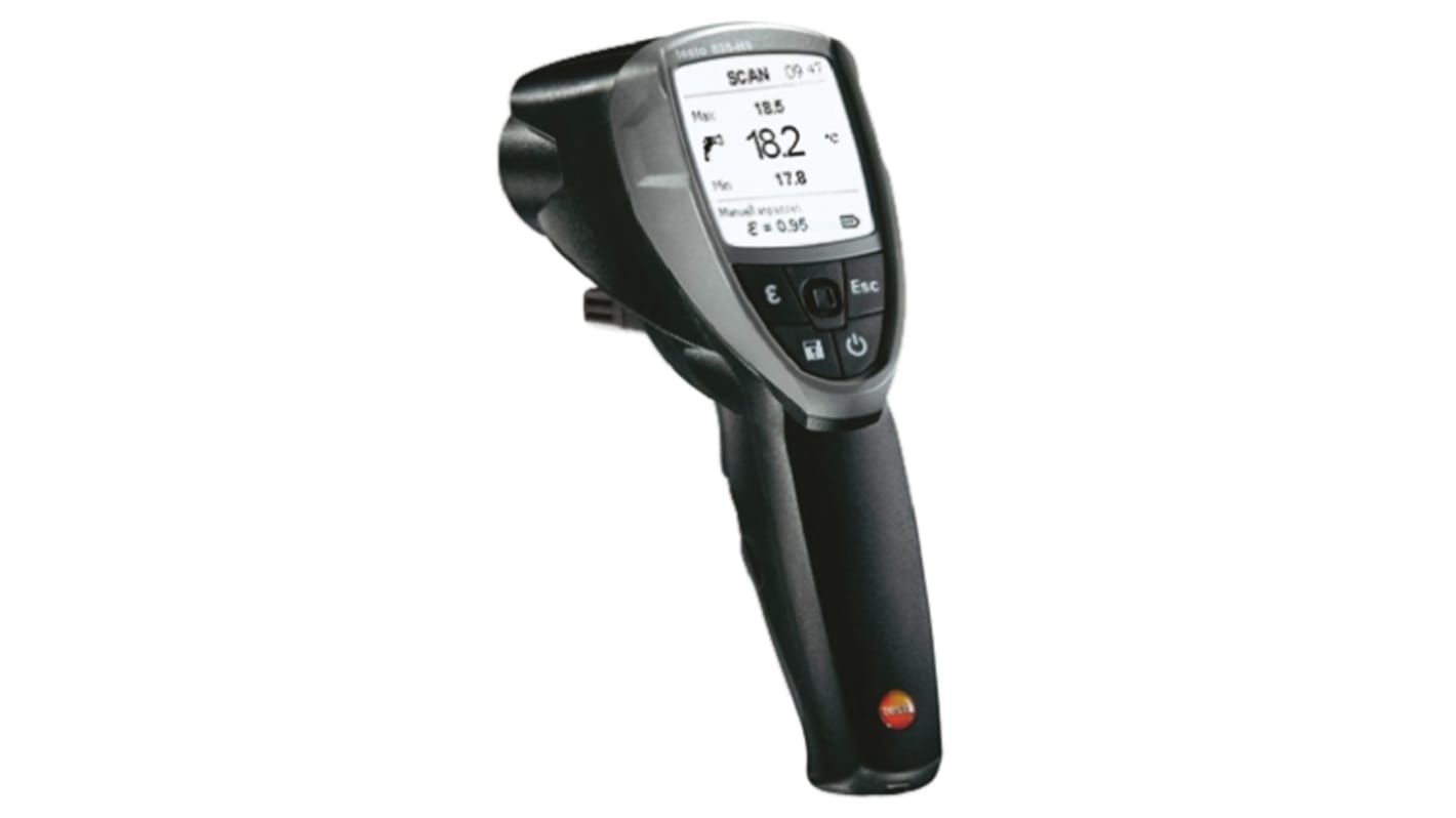 Testo 835-H1 Infrared Thermometer, -30°C Min, +600°C Max, ±1 °C, ±1.5 °C, ±2.5 °C Accuracy, °C Measurements