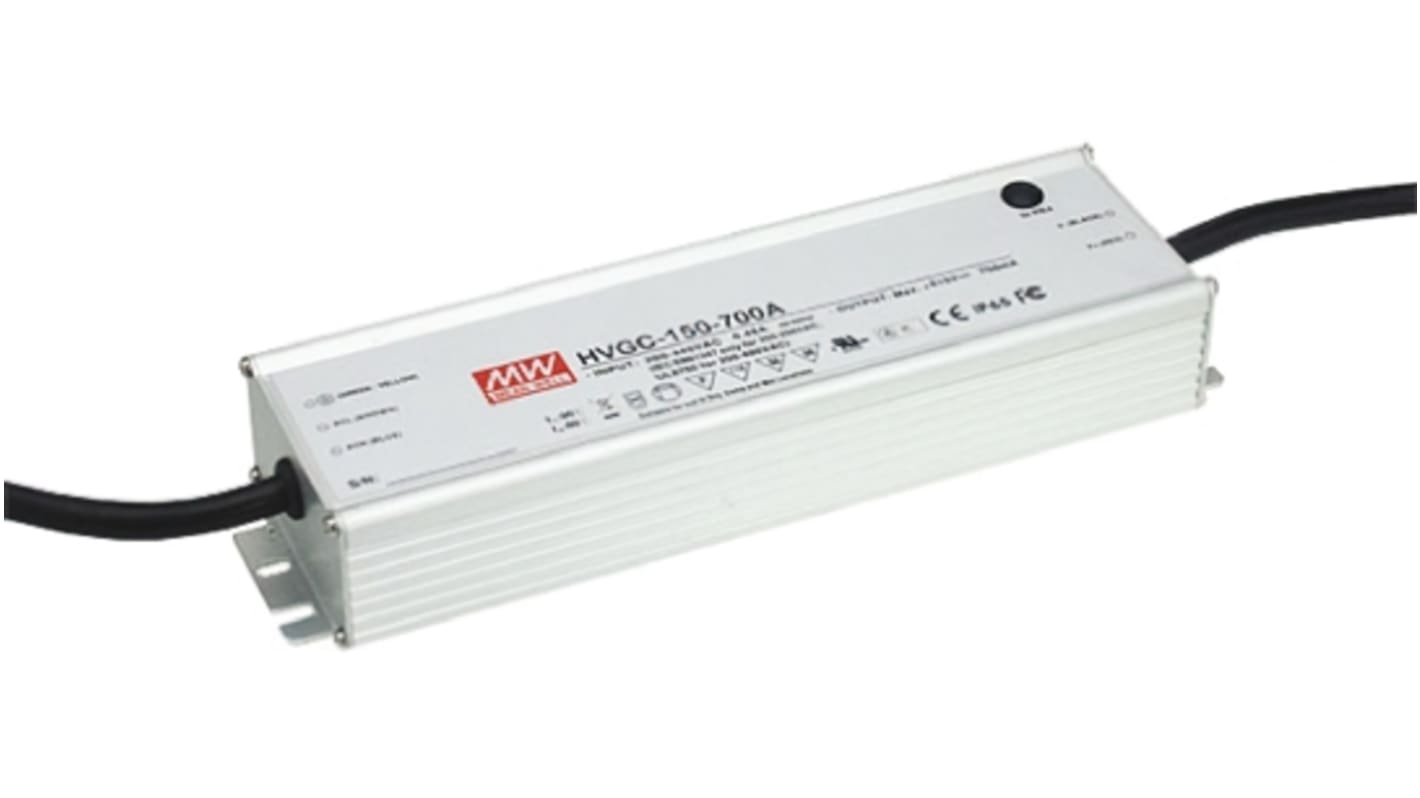 Driver LED corriente constante MEAN WELL, IN: 180 → 528 V ac, 254 → 747 V dc, OUT: 42 → 428V,