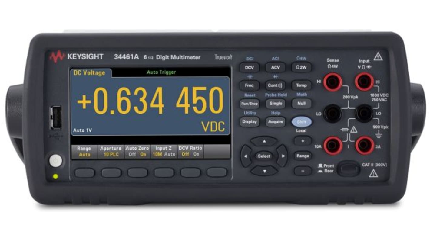 Keysight 34461A, Tisch LCD Digital-Multimeter, CAT II 750V ac / 10A ac, 100MΩ, ISO-kalibriert