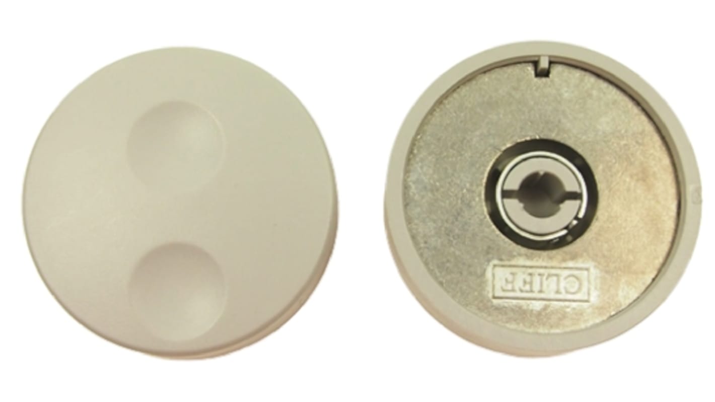RS PRO 38.6mm Grey Potentiometer Knob for 6mm Shaft Splined