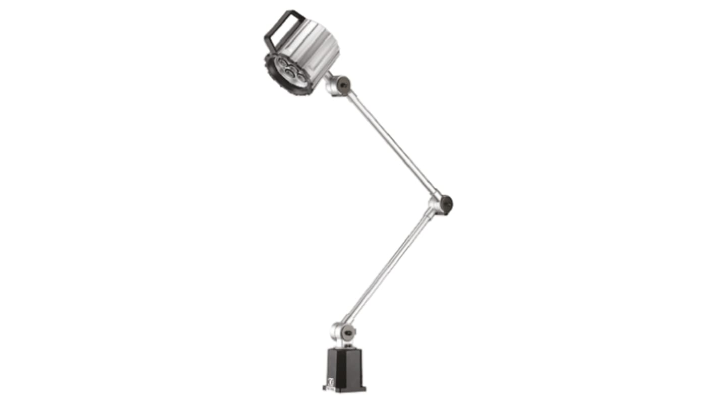 RS PRO Maskinlampe, 100→ 260 V ac, 12W, Lyskilde: Lysdiode, Indstillelig arm, Arm: 800mm, Rækkevidde: 400mm