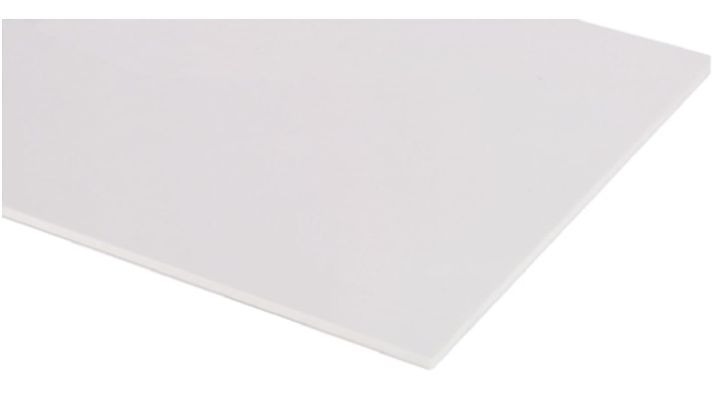 RS PRO Satin/Gloss White Plastic Sheet, 600mm x 600mm x 2.5mm