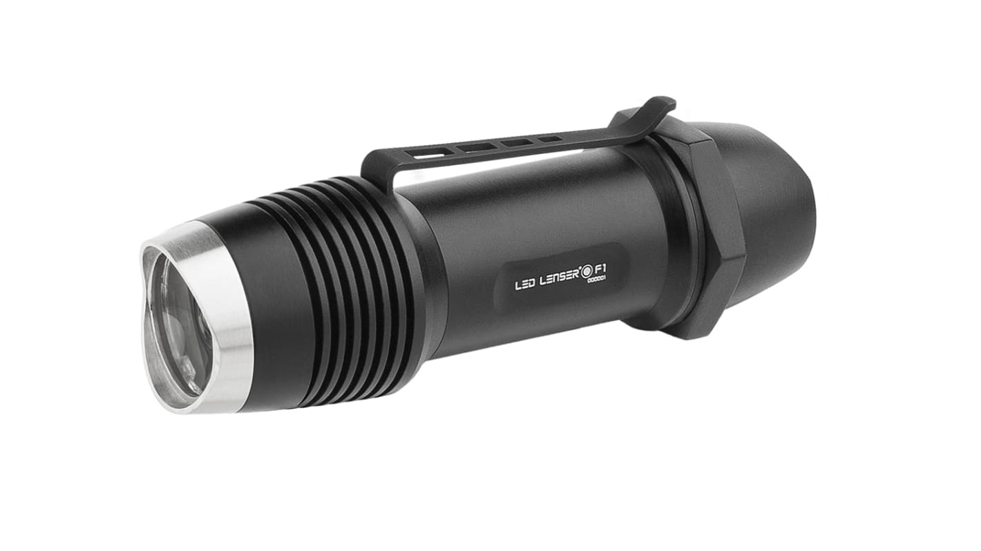 Led Lenser F1 LED-Taschenlampe LED Schwarz im Alu-Gehäuse , 400 lm / 100 m