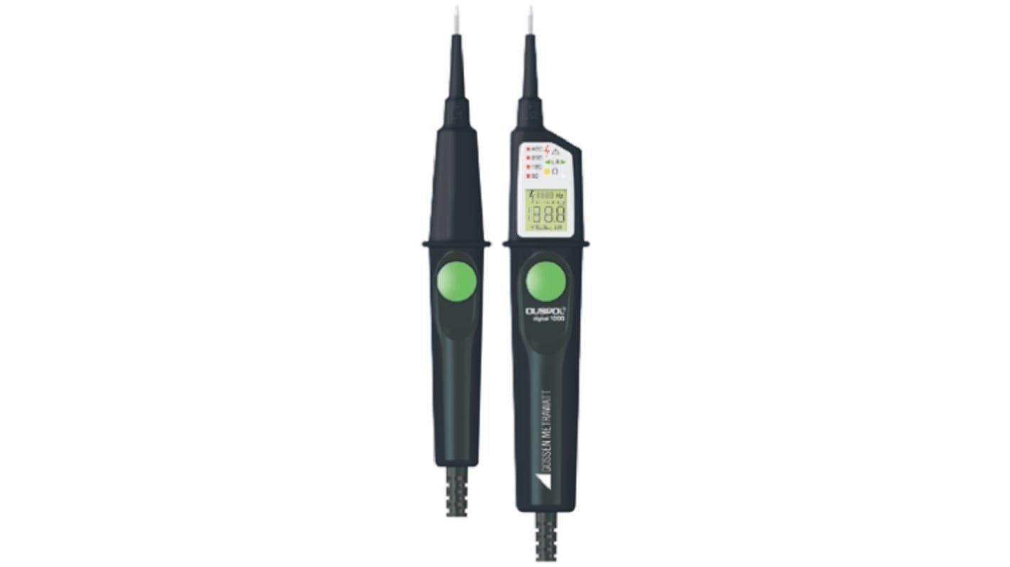 Gossen Metrawatt DUSPOL digital 1000, LCD Voltage tester, 1000 V ac, 1200V dc, Continuity Check, Battery Powered, CAT