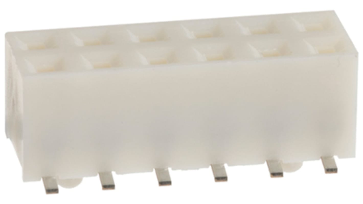 Gniazdo PCB 12 -pinowe 2 -rzędowe raster: 2mm typu płytka – płytka Proste SMD