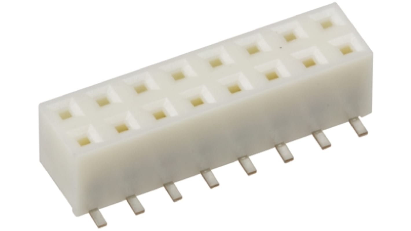 Gniazdo PCB 16 -pinowe 2 -rzędowe raster: 2mm typu płytka – płytka Proste SMD