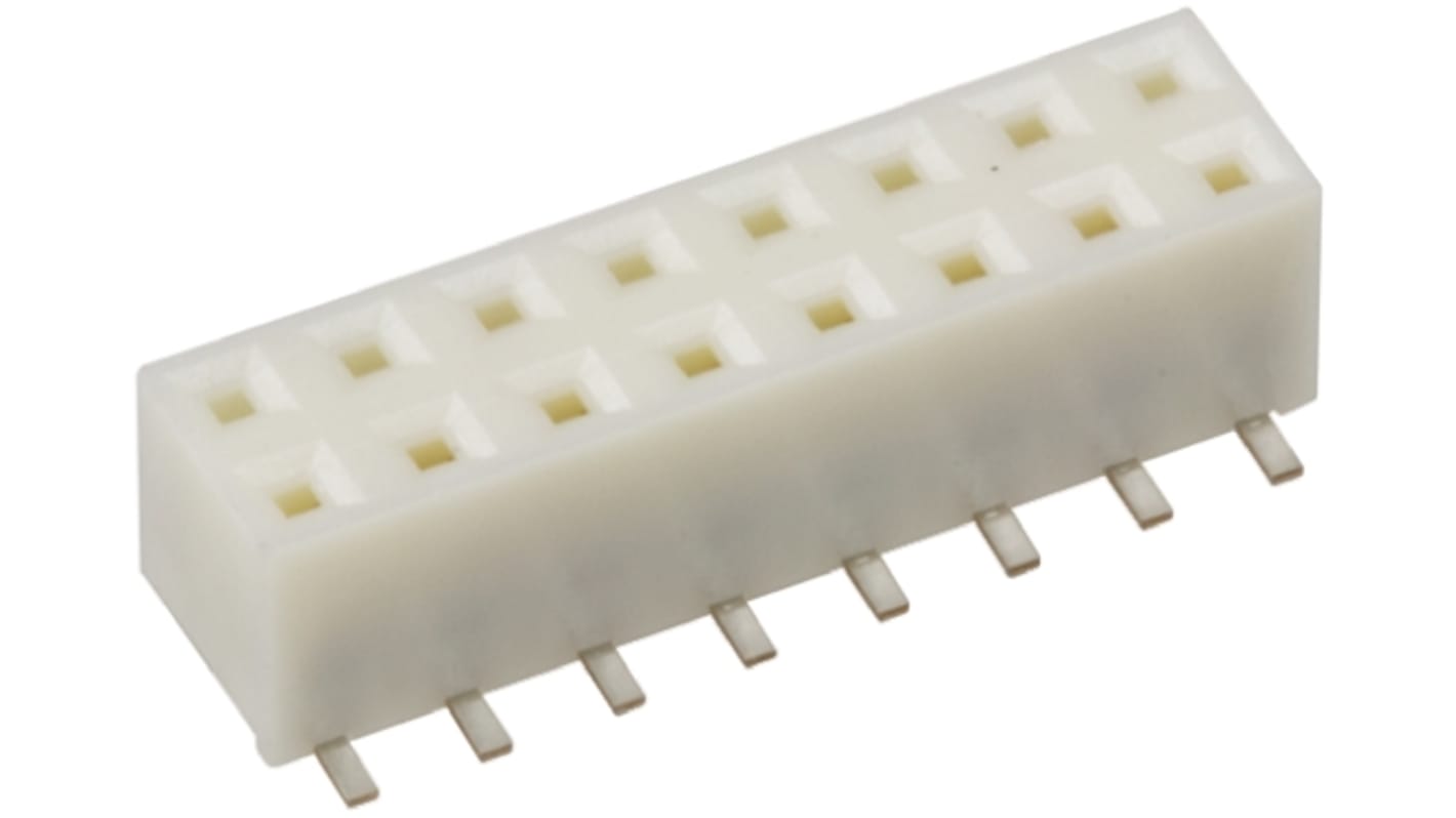 Hirose A3A Series Straight Surface Mount PCB Socket, 16-Contact, 2-Row, 2mm Pitch, Solder Termination