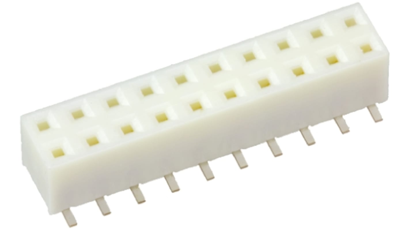 Hirose A3 Series Straight Surface Mount PCB Socket, 20-Contact, 2-Row, 2mm Pitch, Solder Termination