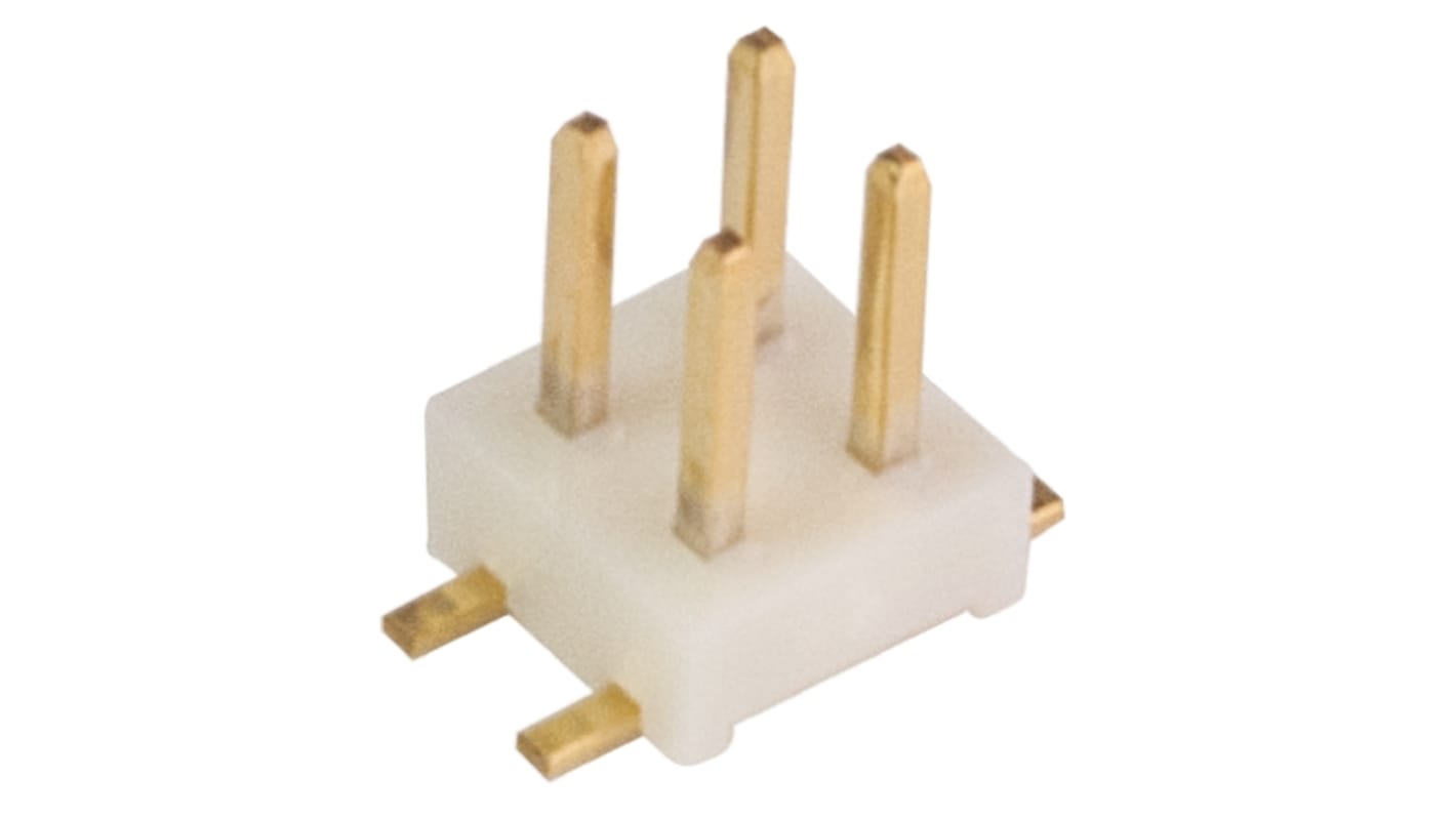 Hirose 2.0mm间距4p双排排针 线对板连接器, A3A系列, 直向, 表面