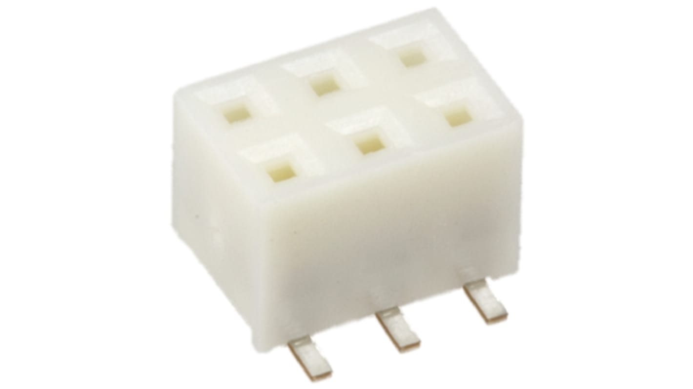 Gniazdo PCB 6 -pinowe 2 -rzędowe raster: 2mm typu płytka – płytka Proste SMD