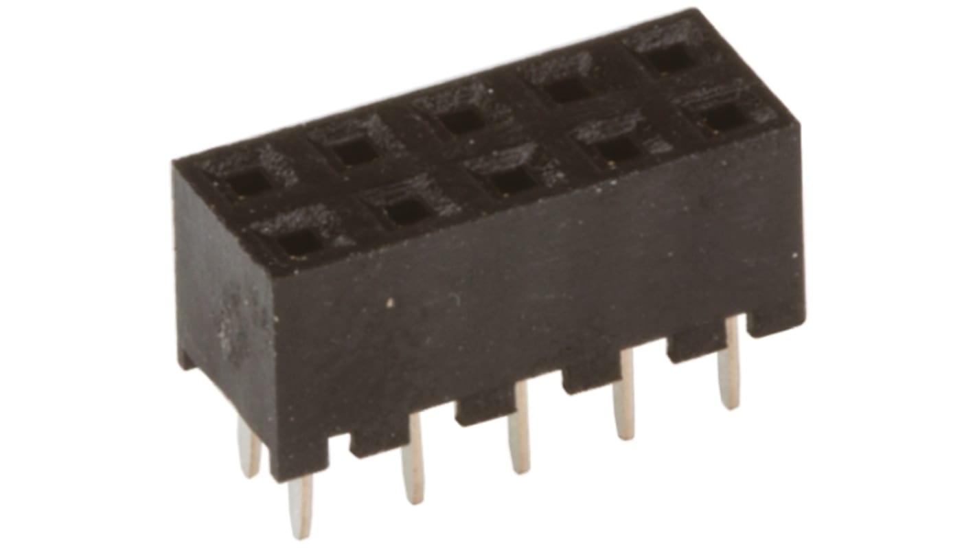 Hirose A3C Series Straight Through Hole Mount PCB Socket, 10-Contact, 2-Row, 2mm Pitch, Solder Termination