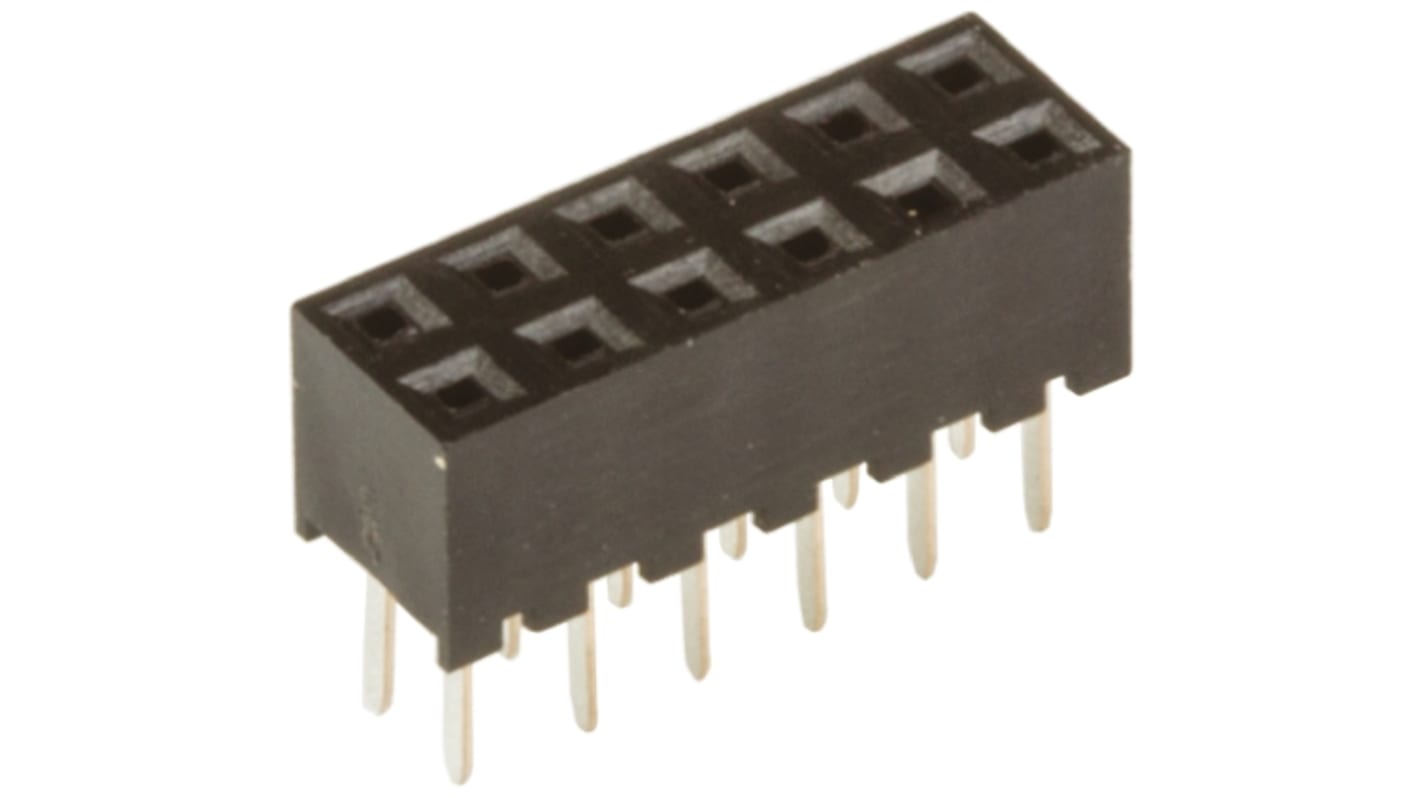 Gniazdo PCB 12 -pinowe 2 -rzędowe raster: 2mm typu płytka – płytka Proste Przewlekany