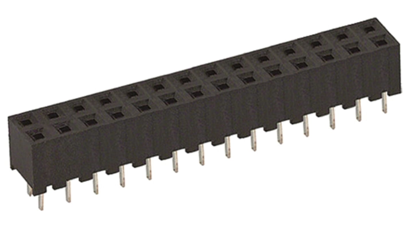 Hirose A3C Series Straight Through Hole Mount PCB Socket, 28-Contact, 2-Row, 2mm Pitch, Solder Termination