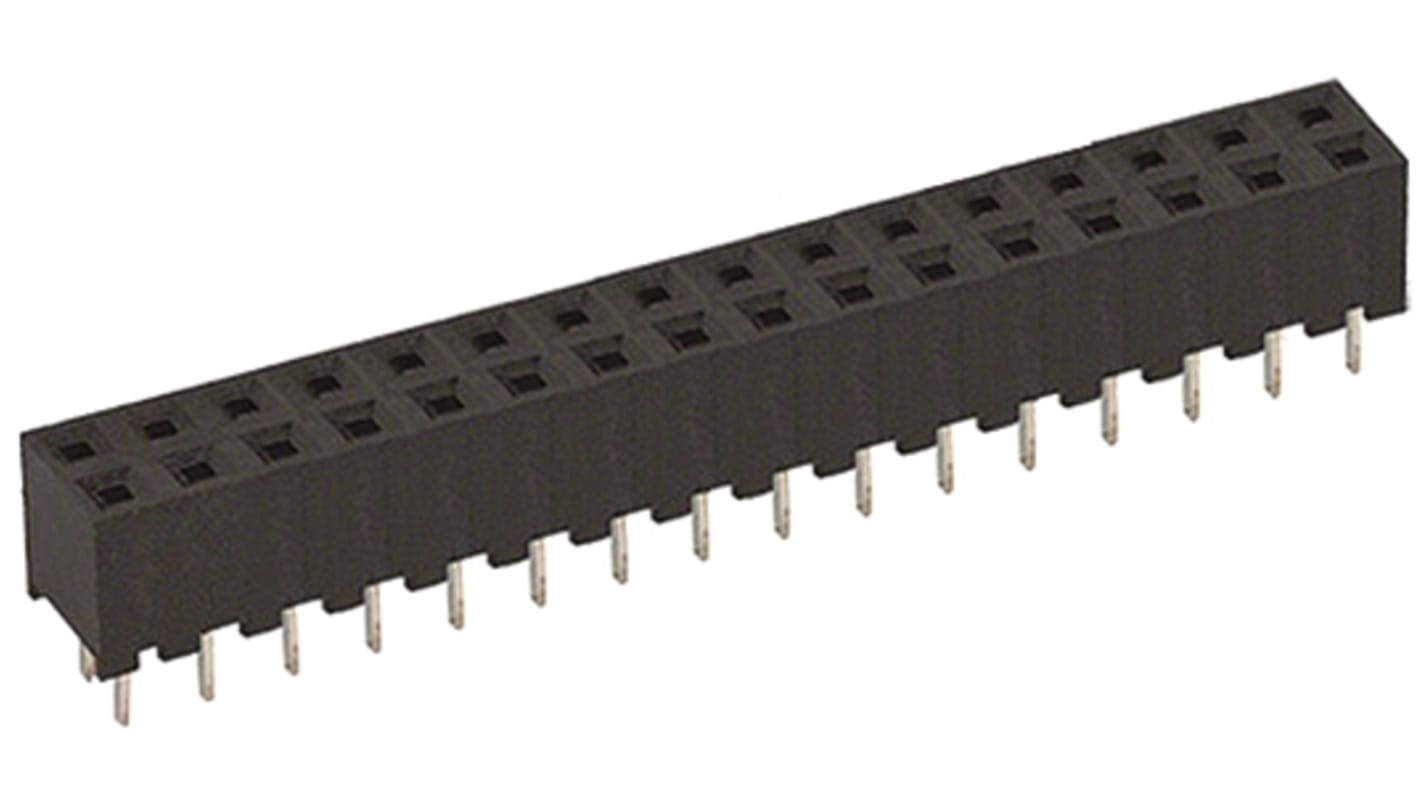 Gniazdo PCB 32 -pinowe 2 -rzędowe raster: 2mm typu płytka – płytka Proste Przewlekany