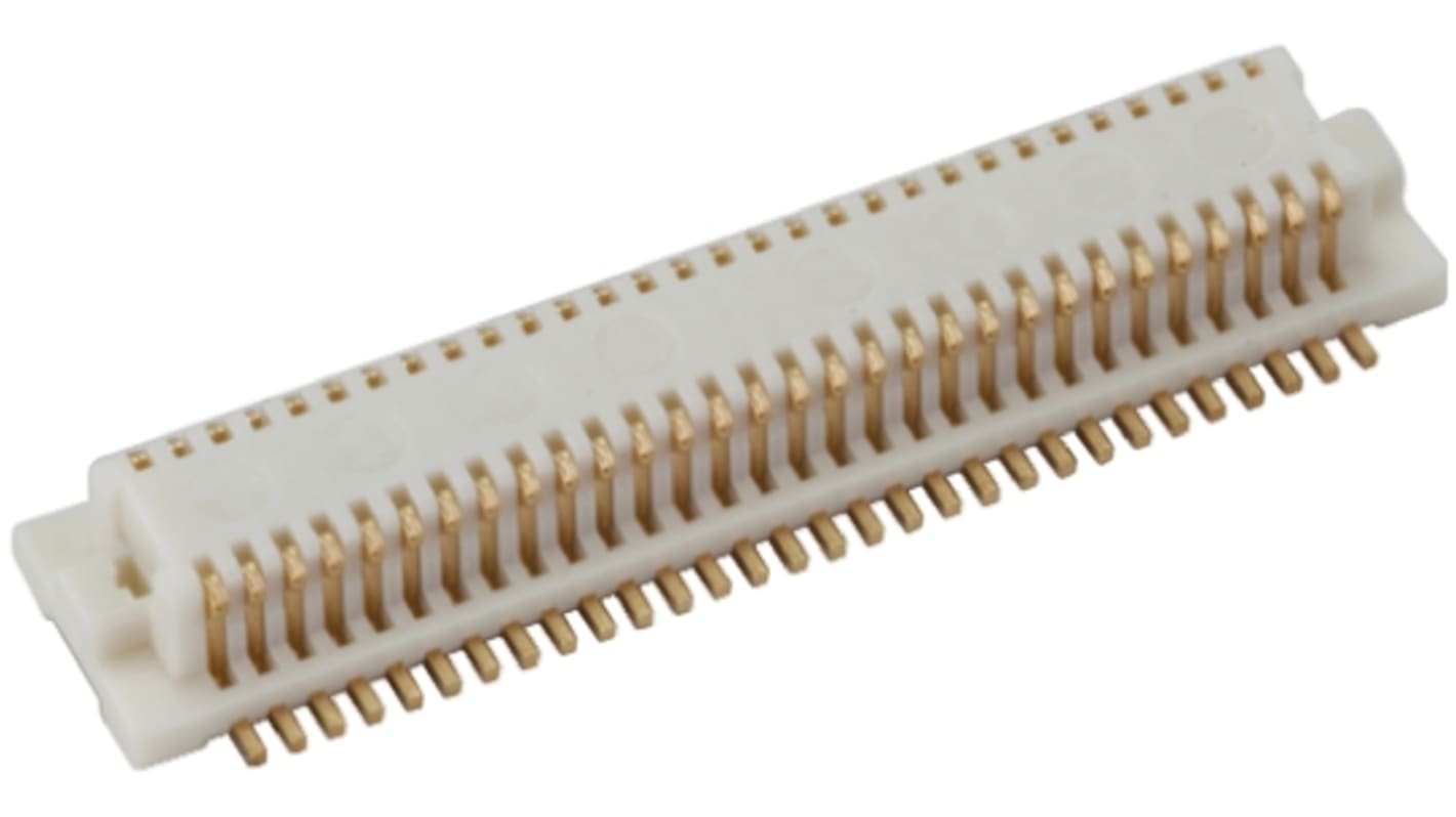 Hirose DF12 Series Straight Surface Mount PCB Socket, 60-Contact, 2-Row, 0.5mm Pitch, Solder Termination