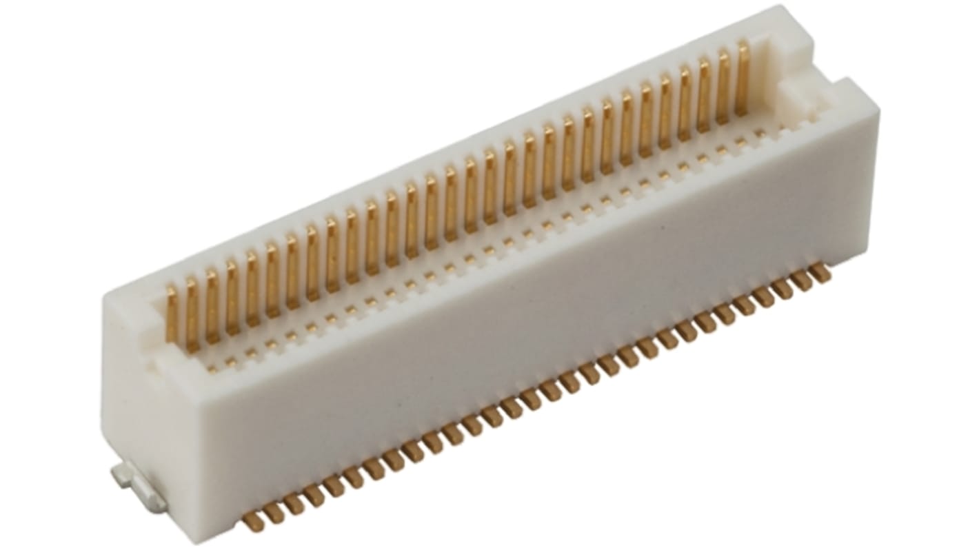 Hirose 40p双排排针 直向板对板连接器, 0.5mm间距, 300.0mA, 50.0 V, SMT安装, DF12系列