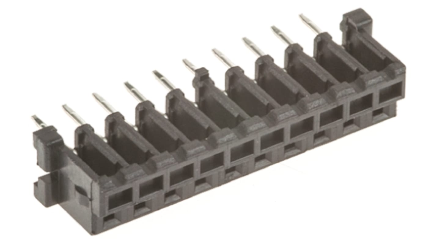 Hirose DF3 Series Straight Through Hole Mount PCB Socket, 2-Contact, 1-Row, 2mm Pitch, Solder Termination