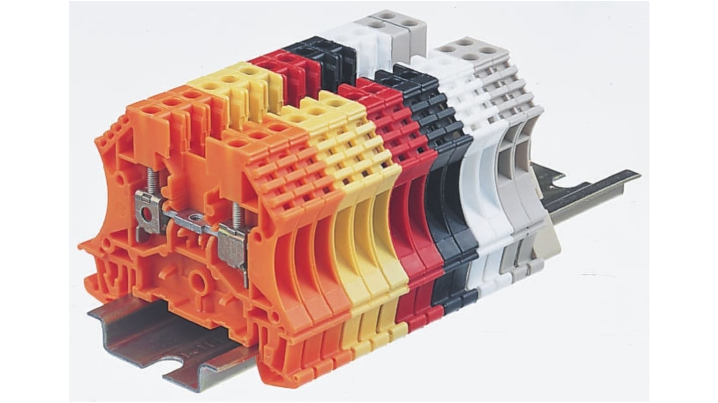 Weidmuller WDU Series Beige Feed Through Terminal Block, 2.5mm², Single-Level, Screw Termination, ATEX