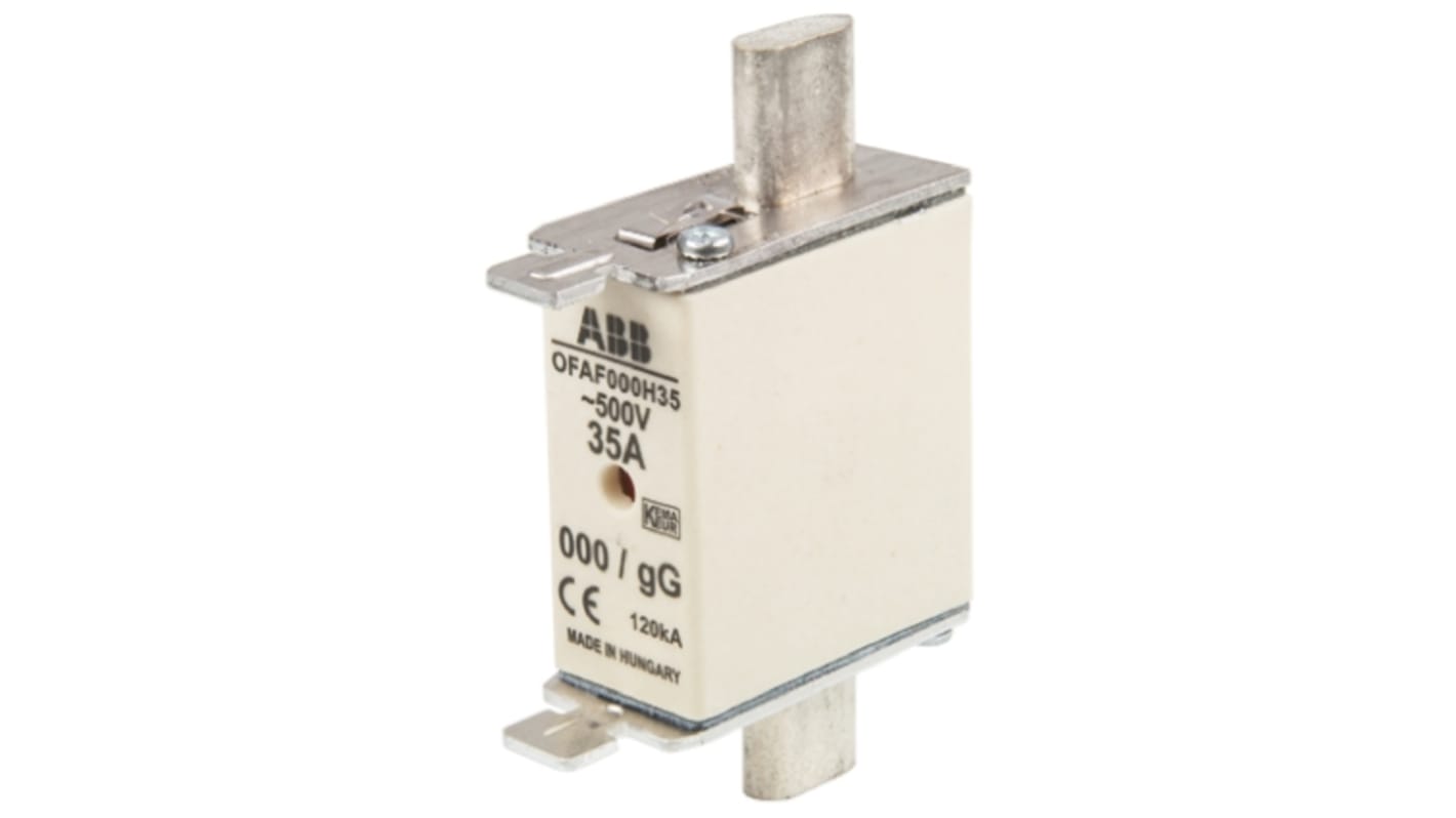 ABB 35A Centred Tag Fuse, NH000, 500V