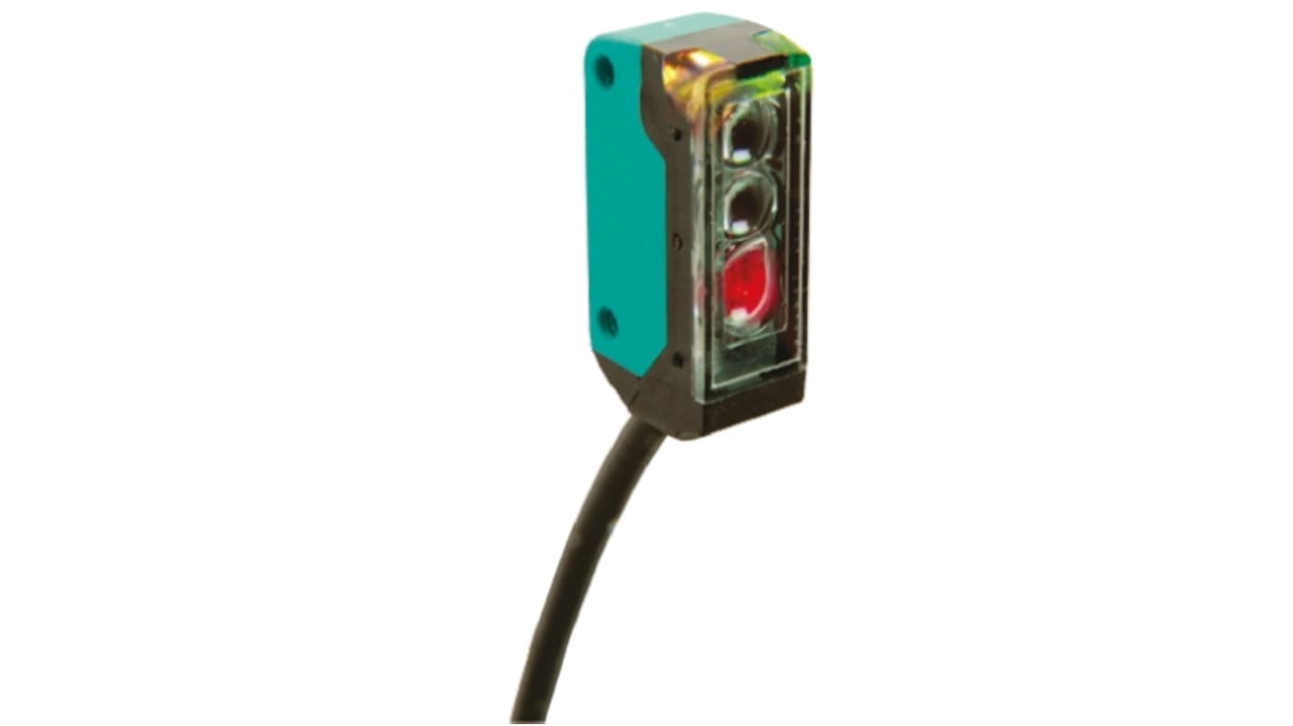 Rs-Online Sensore fotoelettrico Rettangolare Pepperl + Fuchs a soppressione di sfondo rilevamento 3 mm → 50 mm uscita