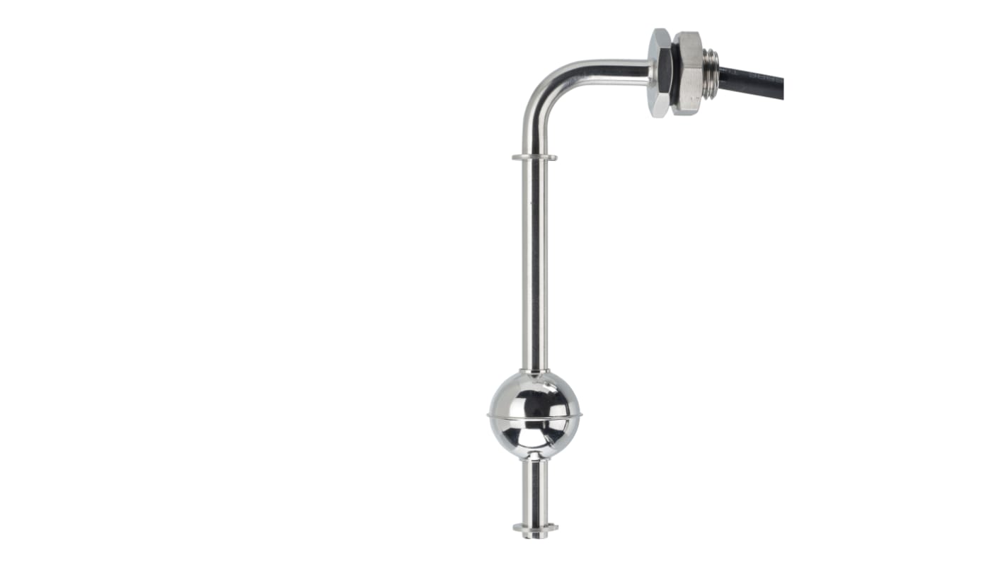Sensata Cynergy3 SSV66-SM16 Series Vertical Stainless Steel Float Switch, 1m Cable, NO/NC, 300V ac Max, 300V dc Max