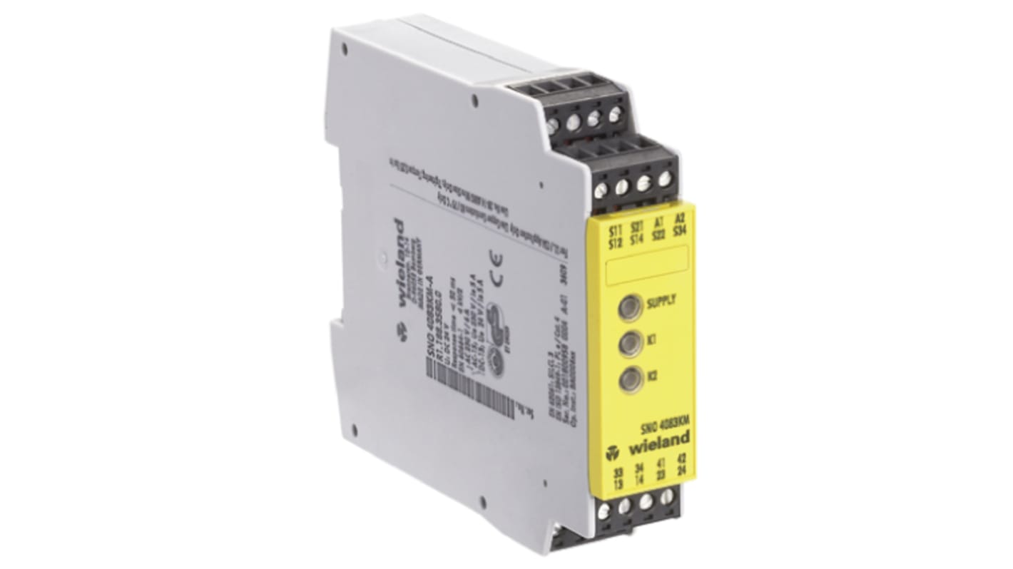 Wieland safeRELAY SNO 4083 Safety Monitoring Safety Relay, 115 → 230V ac, Dual-Channel, 3 Safety Contacts