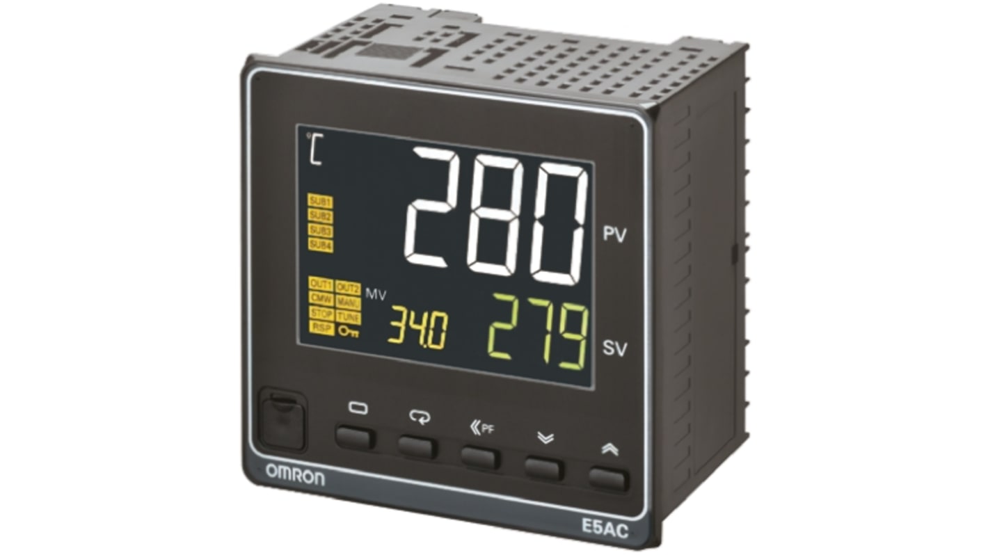 Rs-Online Termoregolatori PID Omron E5AC 24 V ca / cc 96 x 96mm 1 uscita Relè