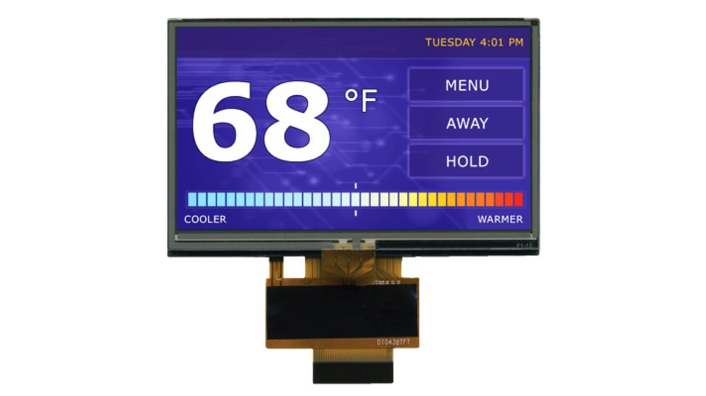 Displaytech DT043BTFT-TS TFT LCD Colour Display / Touch Screen, 4.3in, 480 x 272pixels