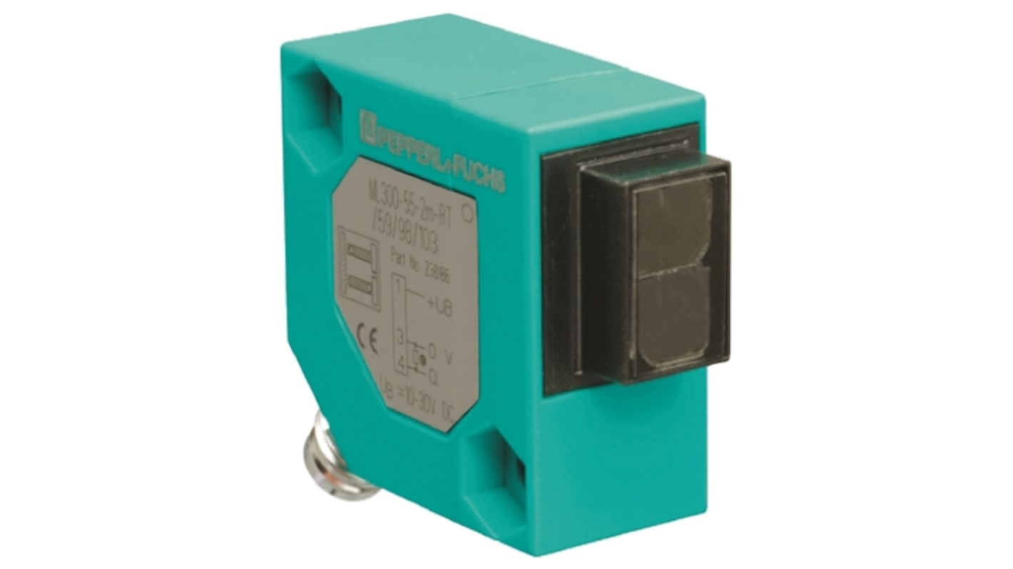 Rs-Online Sensore fotoelettrico Rettangolare Pepperl + Fuchs a soppressione di sfondo rilevamento 0 → 200 mm uscita PNP